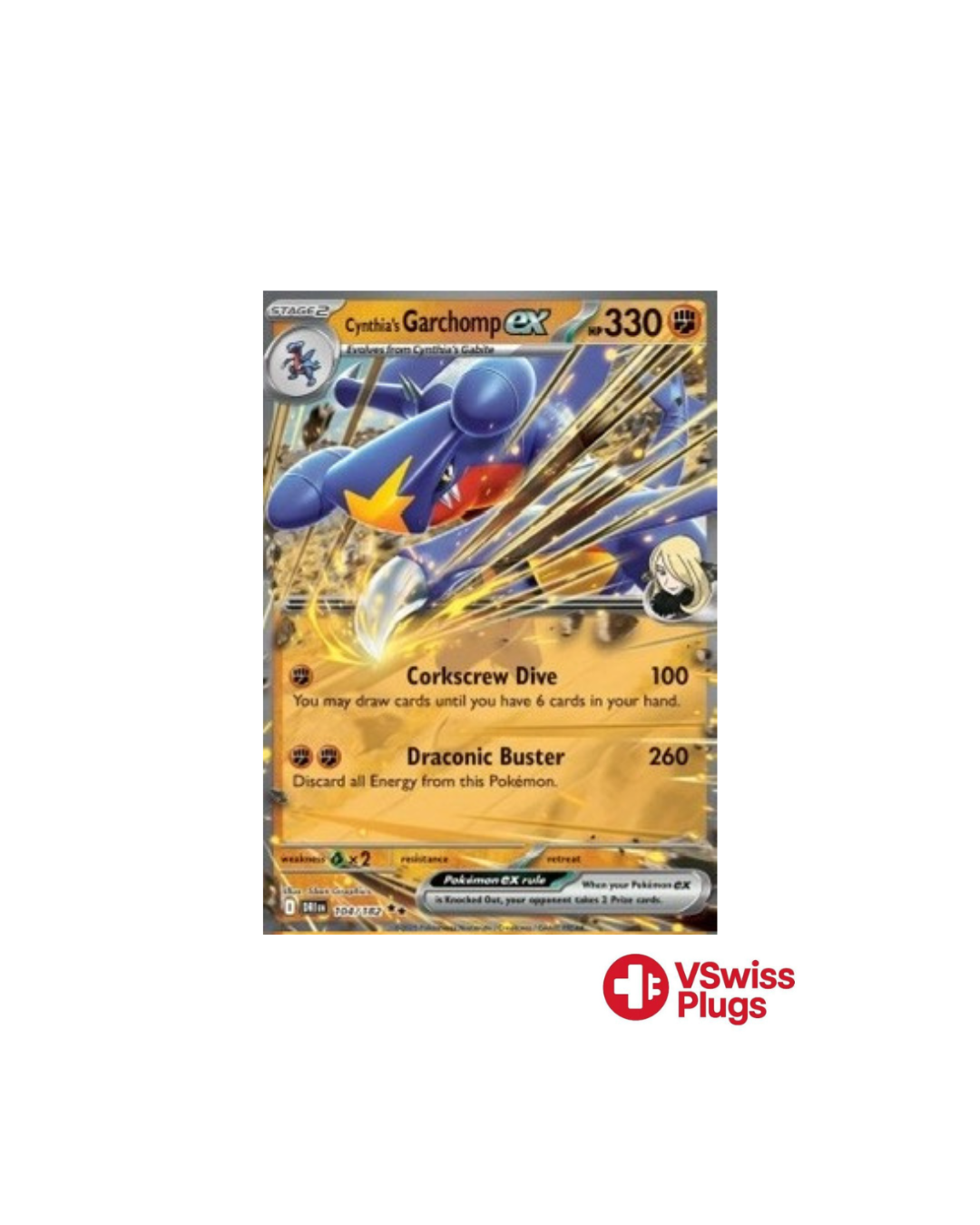 Cynthia’s Garchomp EX 104/182 EN