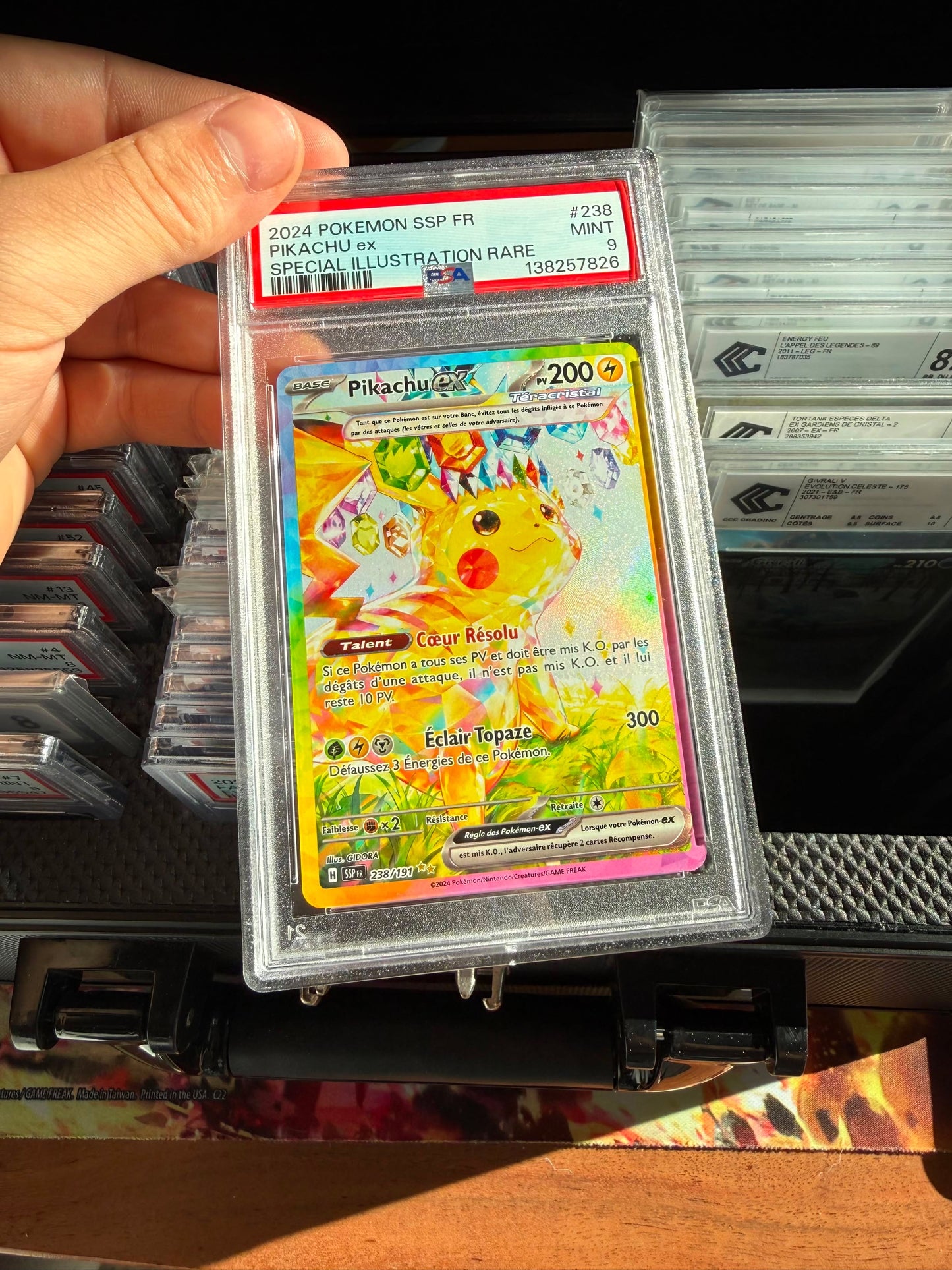Pikachu EX 238/191 PSA 9 FR