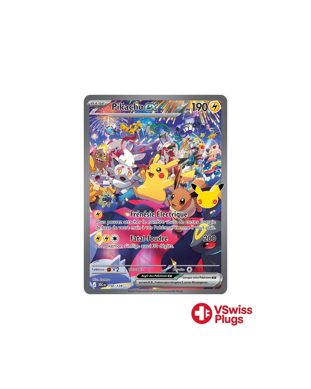Pikachu EX 150/128 FR