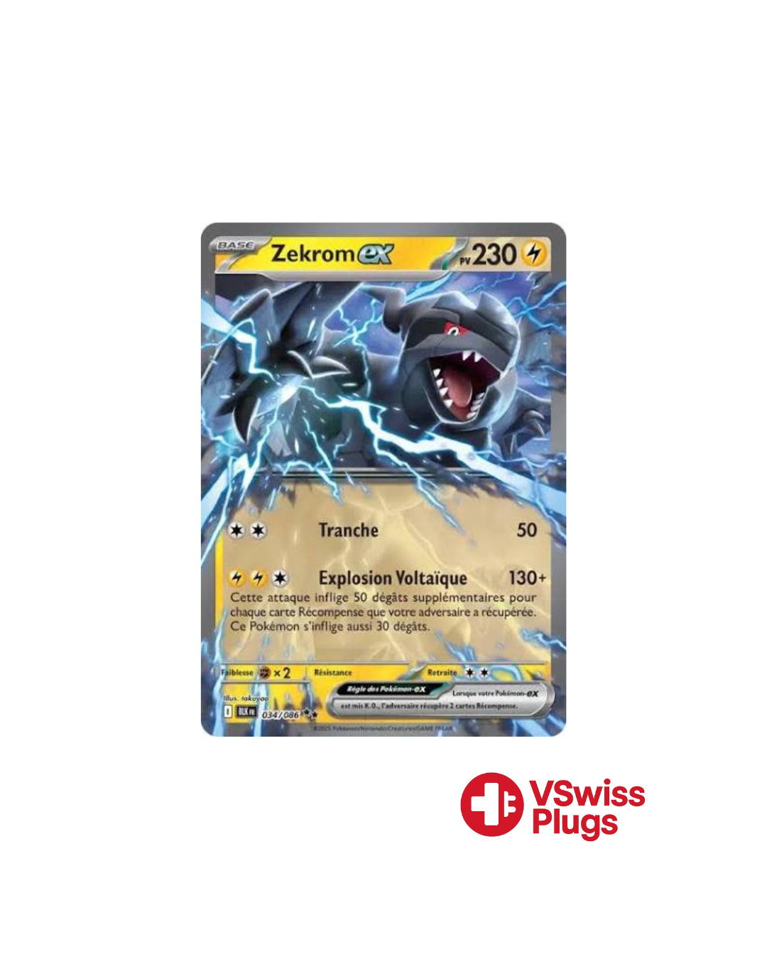 Zekrom EX 034/086 (Foudre Noire) FR