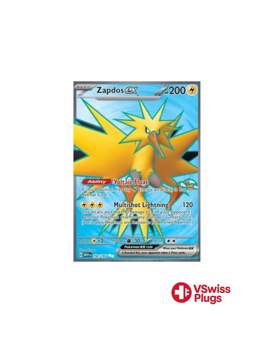Zapdos EX 192/165 EN