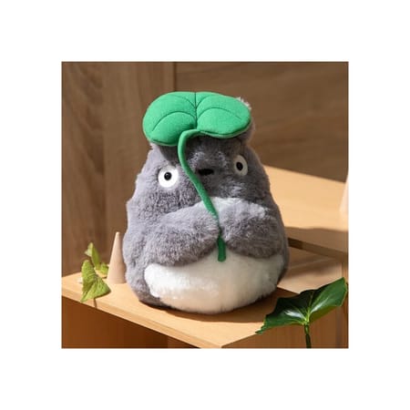 Ghibli - Mon Voisin Totoro - Peluche Nakayoshi Totoro Big avec feuille
