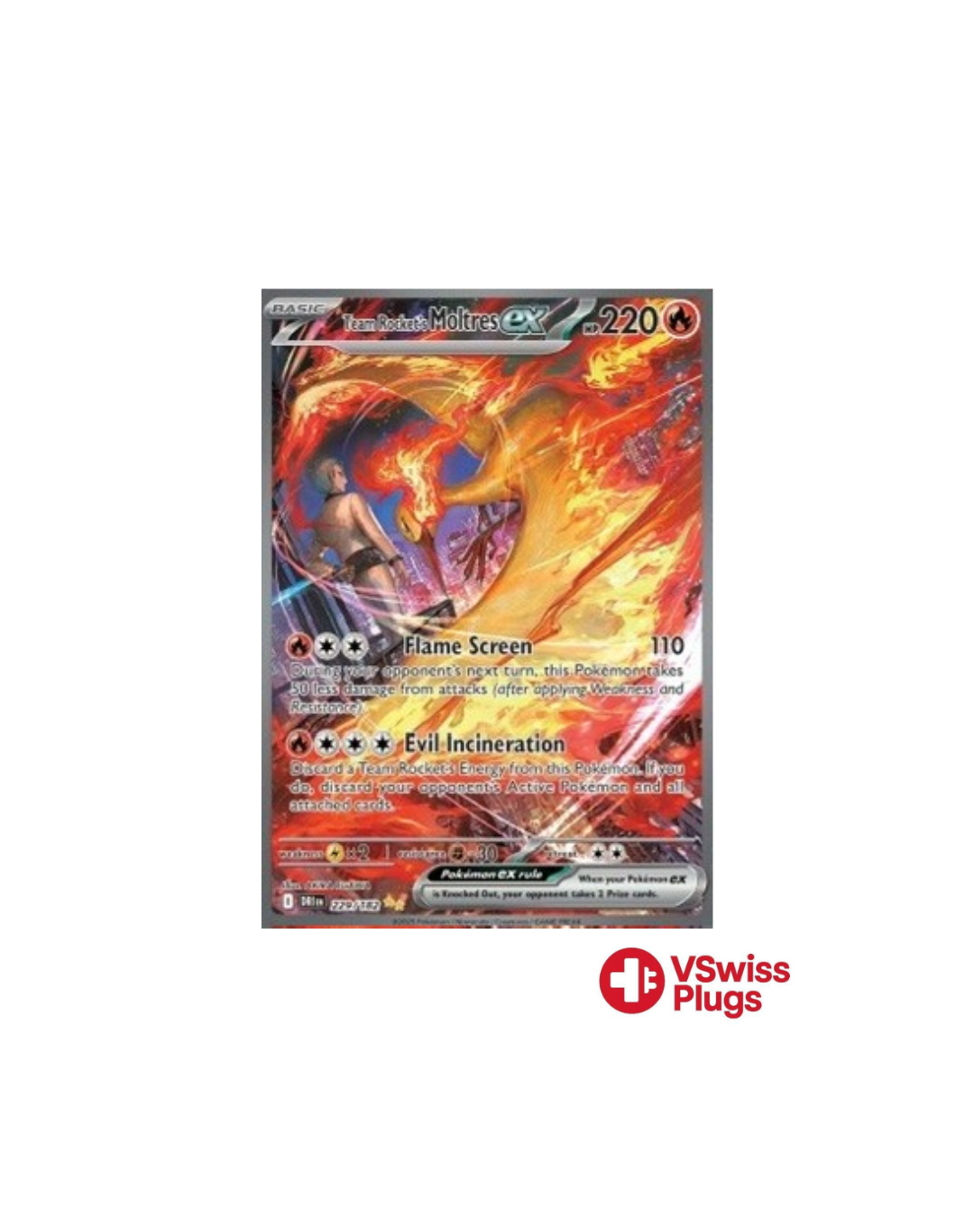 Team Rocket's Moltres EX 229/182 EN