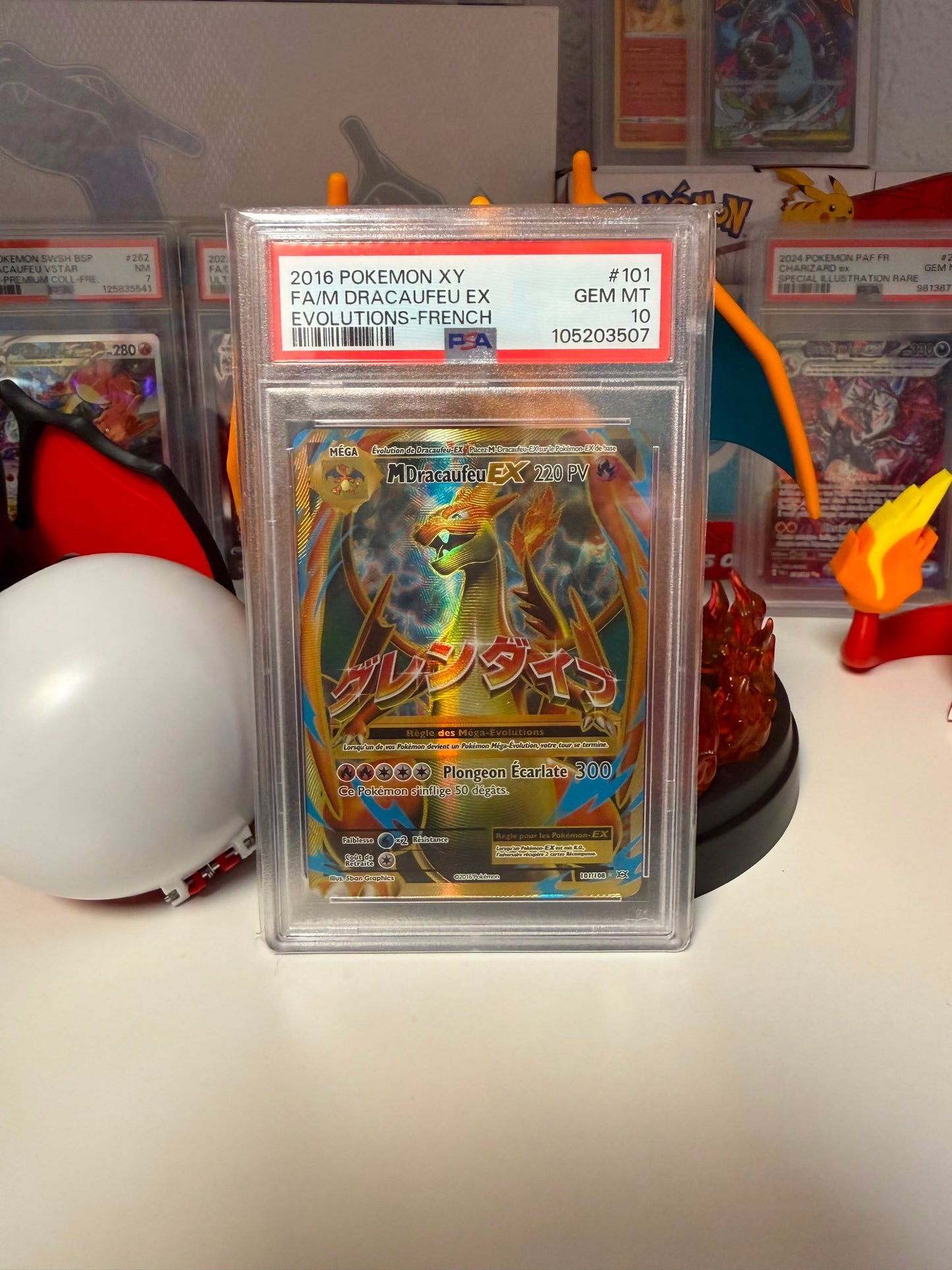 MDracaufeu EX 101/108 PSA 10 FR
