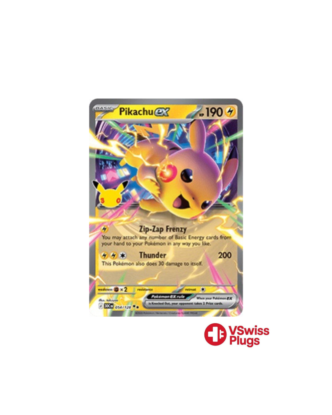 Pikachu EX 054/128 FR