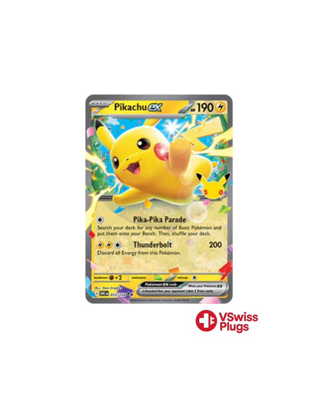 Pikachu EX 053/128 EN