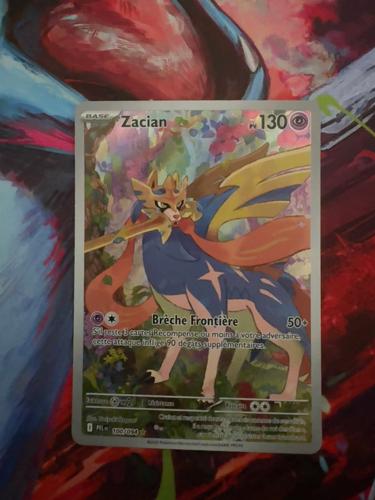 Zacian 100/094 · Flammes phantasmagoriques (FR)