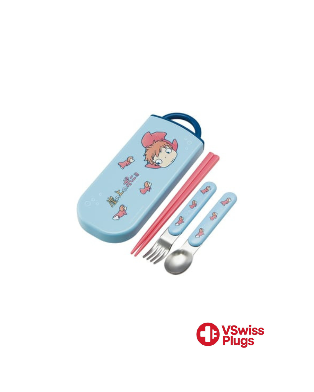 Ghibli - Ponyo sur la falaise - Set Baguettes Cuillère Fourchette Ponyo dans la mer