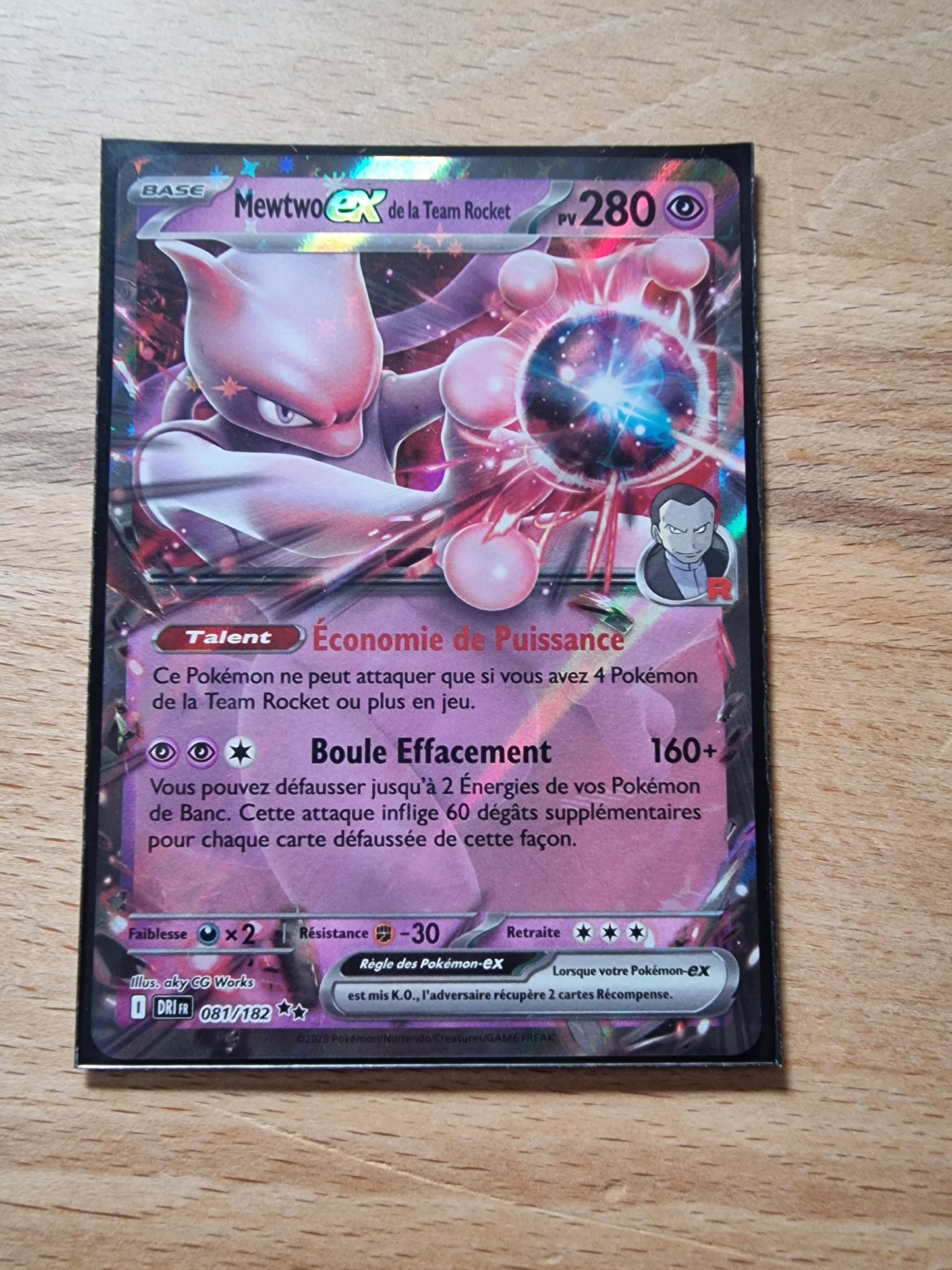 Mewtwo EX de la Team Rocket 081/182 (FR)