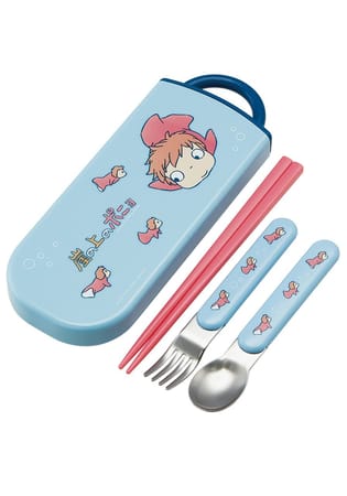 Ghibli - Ponyo sur la falaise - Set Baguettes Cuillère Fourchette Ponyo dans la mer