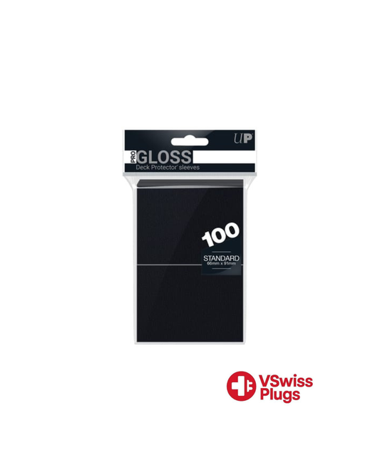 (PRÉCOMMANDE) Ultra Pro - Paquet de 100 protèges cartes standard PRO - Gloss noirs