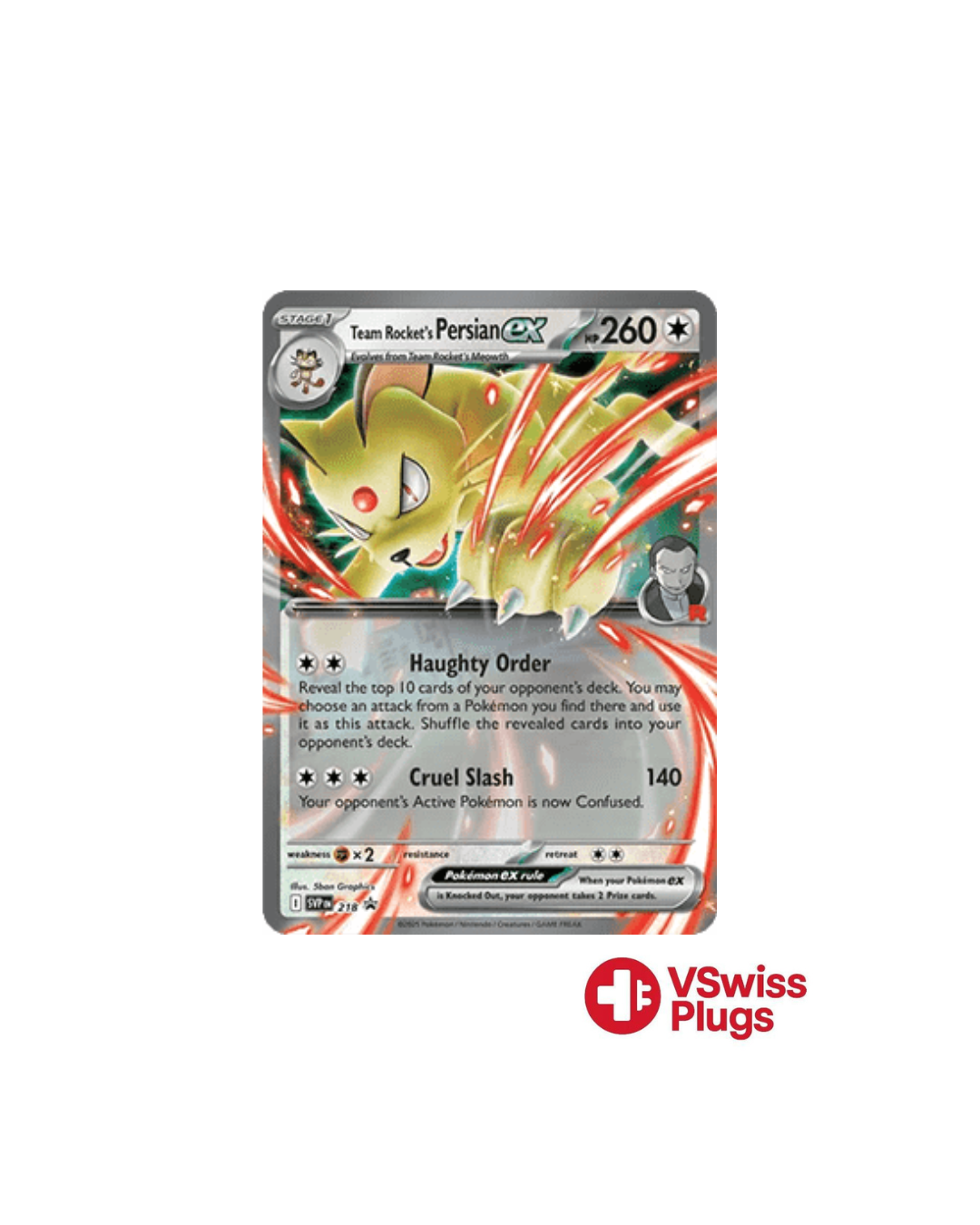 Team Rocket's Persian EX 218 EN